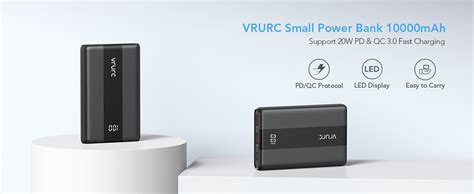 Vrurc Mini Powerbank Mah W Schnelles Aufladen Usb C Schlank