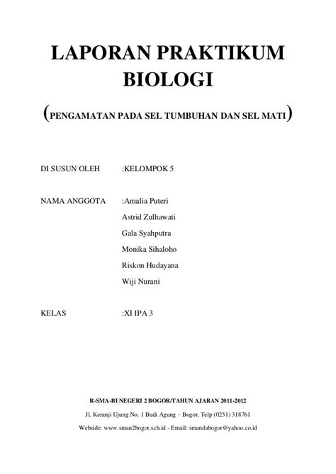 Laporan Praktikum Biologi