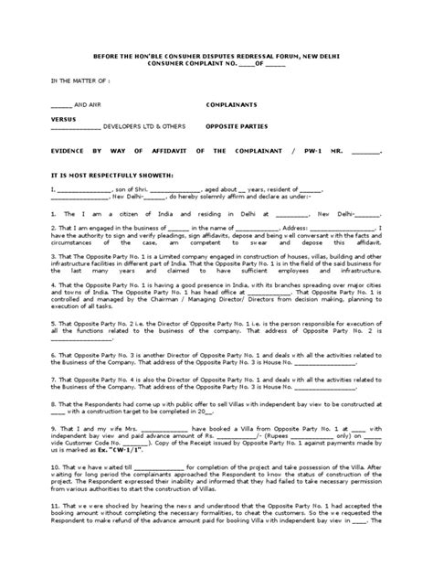 Evidence Affidavit Sample Pdf Affidavit Jurisdiction