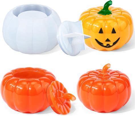 Amazon Let S Resin Pumpkin Jar Resin Molds Rounded Halloween