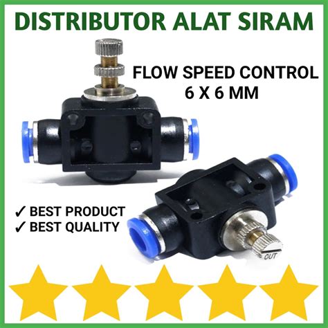 Jual FLOW SPEED CONTROL PNEUMATIC 6 X 6MM SLIP LOCK VALVE KRAN AIR