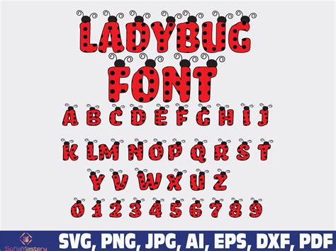 Lady Bug Font Letters Graphic By Sofiamastery · Creative Fabrica