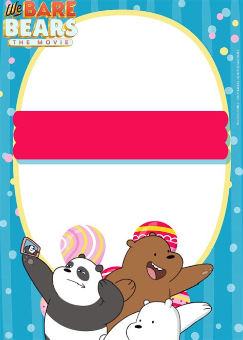 8 We Bare Bears The Movie Birthday Invitation Templates Two Download