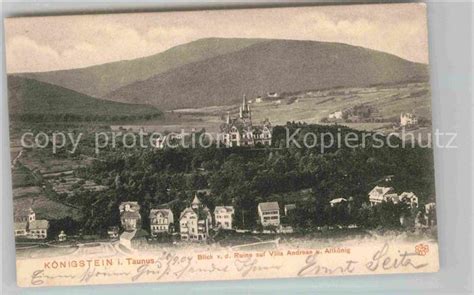 Ak Ansichtskarte Koenigstein Taunus Blick Von Ruine Auf Villa Andrea