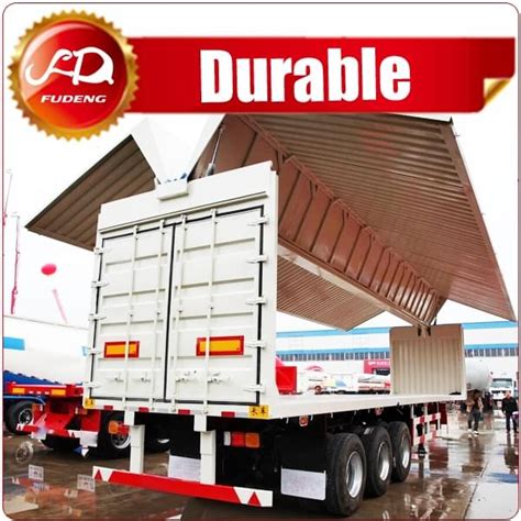 Axles Open Wing Van Semi Trailer Product On China Shandong Fudeng