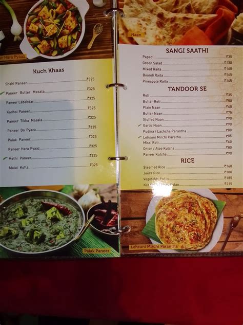 Menu At SAGAR RATNA Yamuna Nagar