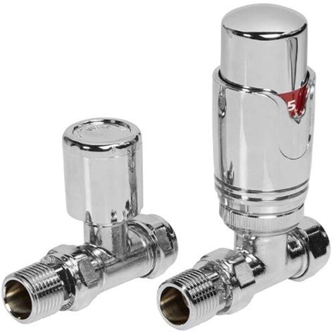 Towelrads Chrome Straight Trv With Lockshield Heater Shop