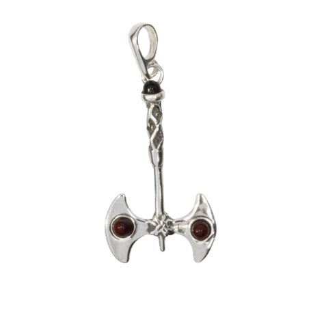 Cherry Amber Sterling Silver Axe Pendant Amberman