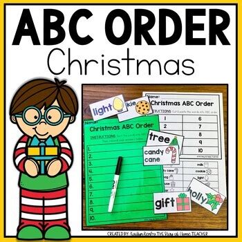 Christmas ABC Order by The Stay at Home Teacher - Kaitlyn Renfro