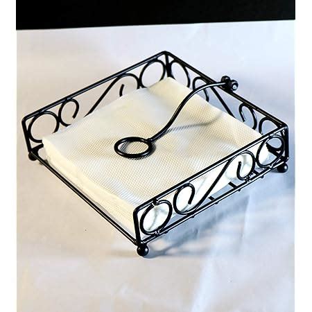 Buy PEBBLECRAFTS Wooden And Wrought Iron Tissue Paper And Napkin Holder