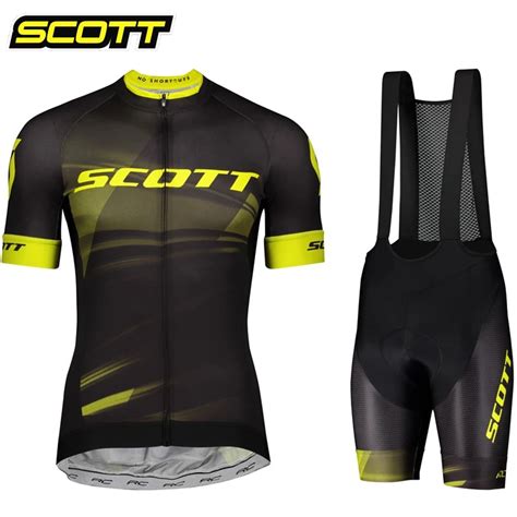 Scott Ciclismo Jersey Set Ver O Ciclismo Vestu Rio Mtb Maillot Respir