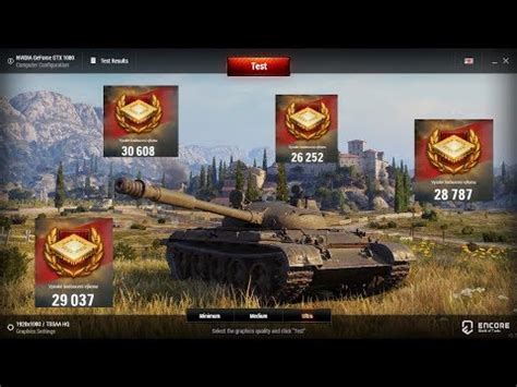 World Of Tanks Encore Benchmark Gtx I K Youtube