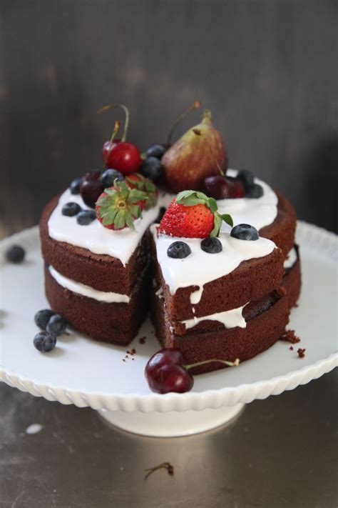 Decadent Chocolate Cake For A Naked Fig Birthday