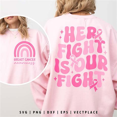 Her Fight Is Our Fight Svg Breast Cancer Awareness Svg Vectplace