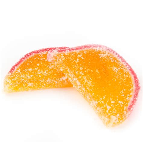 Large Wrapped Peach Jelly Fruit Slices • Jelly Fruit Slices • Bulk