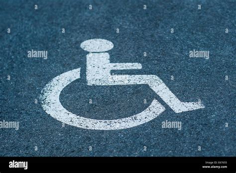 disabled parking place Stock Photo - Alamy