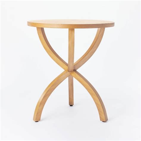 Mesa Verde Wood Curved Leg Accent Table Natural Best Buy Canada