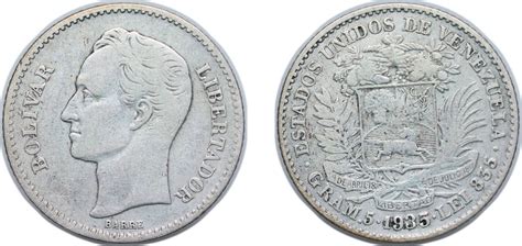 1935 Philadelphia Mint Venezuela United States 1935 1 Bolívar Silver