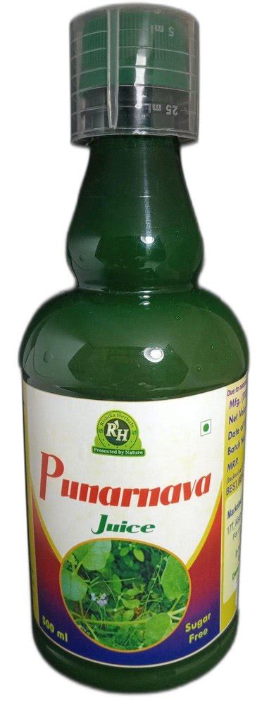 Rishika Herbals Herbal Punarnava Juice Packaging Type Bottle