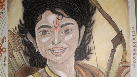 Shree Ram Painting Made By Doms Oil Pastels Doms Oil Pastels Se Shree