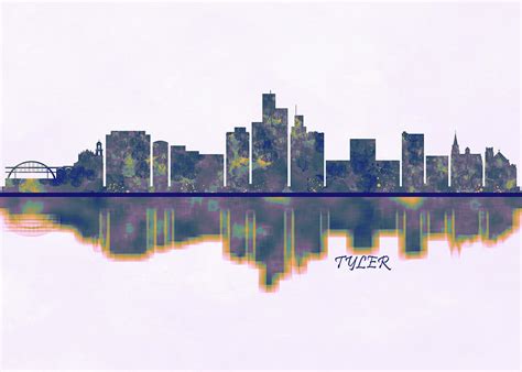 Tyler Skyline Painting By Nextway Art Fine Art America