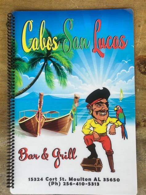 Menu At Cabo San Lucas Restaurant Moulton