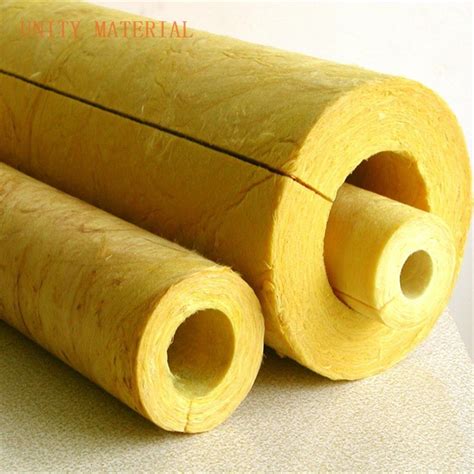 Rockwool 80 100 120 Kgm3 Thermal Insulation Mineral Rock Wool Pipe For Hot Water Pipe Lines