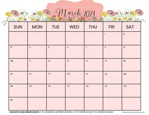 Pink Calendar Cute Free Printables Saturdaygift In Off