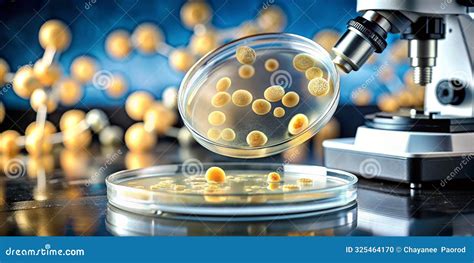 Macro Shot Of Staphylococcus Aureus Bacteria Bacteria Colonies On Petri