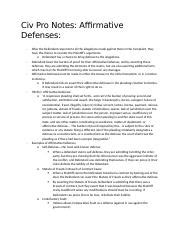 Understanding Affirmative Defenses In Civil Procedure Course Hero