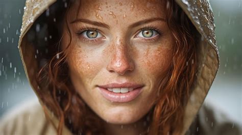 Premium Photo A Close Up Of A Woman With Piercing Hazel Eyes Stands