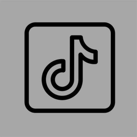 Tiktok Grey Icon App Logo Tiktok Grey Icon Minimalist Logo