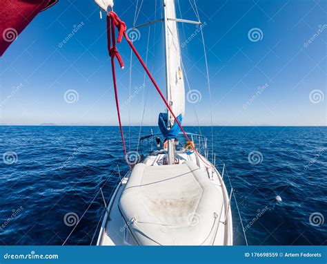 Sailing Near the Greek Islands Stock Image - Image of sail, mast: 176698559