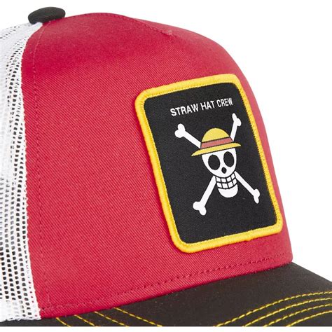 Gorra Trucker Roja Blanca Y Negra Straw Hat Pirates ONE2 One Piece De