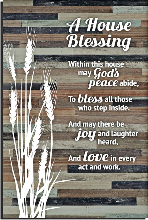 House Blessing Rustic Wood Plaque Easel And Hanging Hook 6x9 Inch Vertical Plaques Wall Art