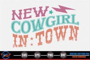 New Cowgirl In Town Retro Western SVG Graphic By Robi Graphics