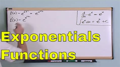 Lesson 13 Derivatives And Integrals Exponential Functions Calculus 1