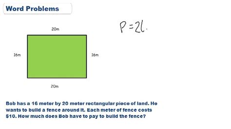 Overview Of Area Of Squares And Rectangles Word Problems Video