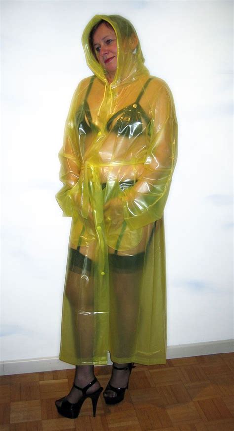 Traditional Pvc Raincoat Transparent Yellow Kemo Cyberfashionde Rain