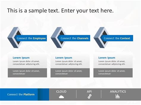 3 Steps Business Strategy 2 Powerpoint Template