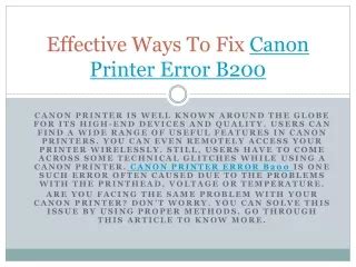 PPT How To Fix Canon Printer Error Code 5800 PowerPoint Presentation