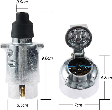 Accessoires pour remorque Prise Remorque Métal et Fiche Électrique