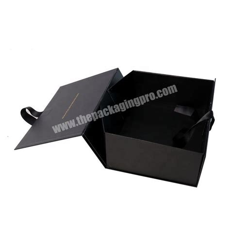 Custom Printed Cardboard Matte Black Box Plain Gift ClothesSports Wear