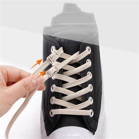 【rear Waves】☸♞ 1pair 100cm No Tie Shoelaces Elastic Flat Shoe Laces For