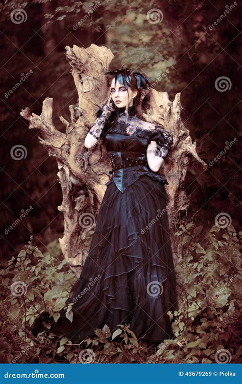 Beautiful Romantic Gothic Styled Woman Stock Image Image Of Gothic