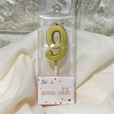 Jual Golden Numbered Candles Lilin Angka Golden Angka Lilin Ulang