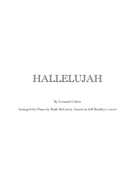 Hallelujah (Piano Solo) | Sheet Music Plus