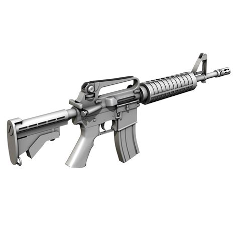 3d Colt M4 Commando Assault Rifle Model