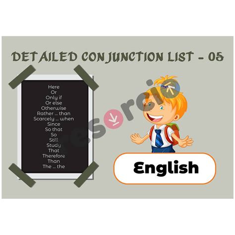 Detailed Conjunction List 05 Template 01