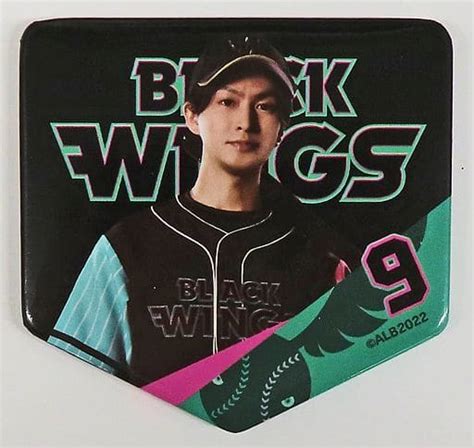 駿河屋 松田凌 ホームベース型缶バッジ 「『actorsleague In Baseball 2022』 Black Wings